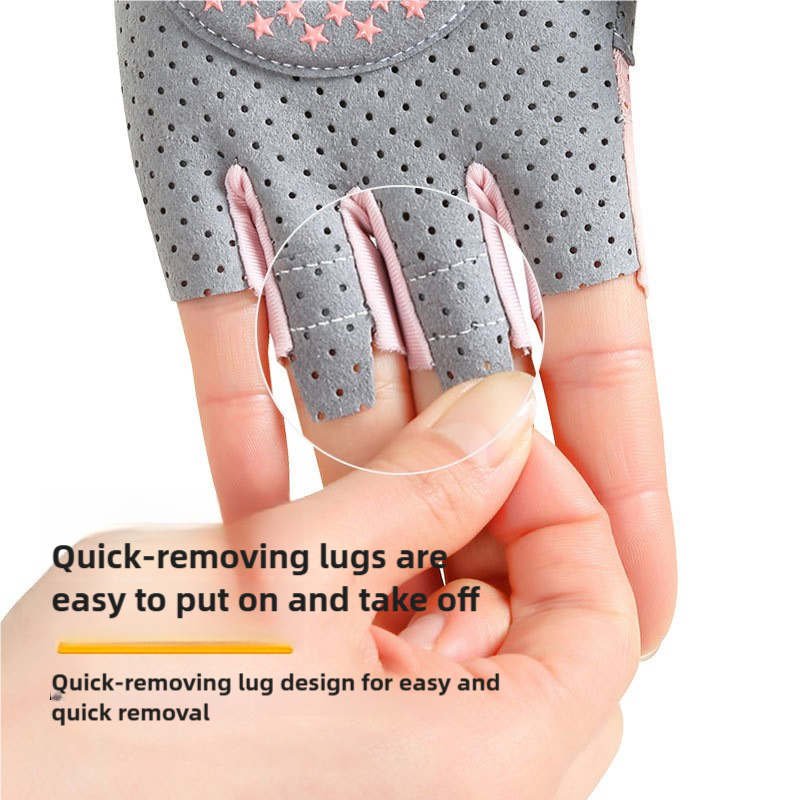 Gray/S Size Women's Non-Slip Breathable Sports Gloves - Lightweight and Shock-Resistant Fitness Gloves โ image 4