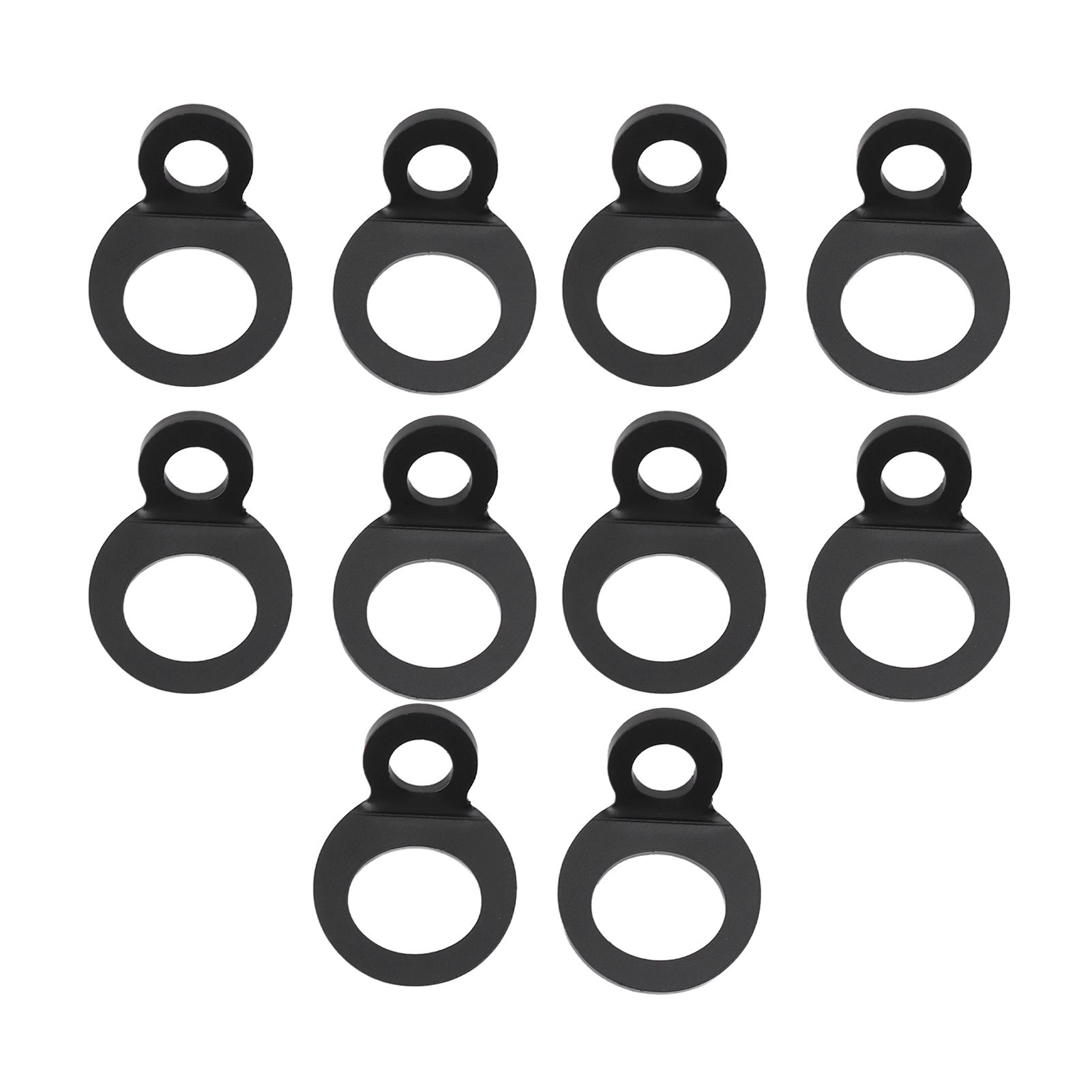 10PCS O Type Anchor Hooks Black Stainless Steel Tie Down Strapping Rings for Trailer Bike Truck — image 5