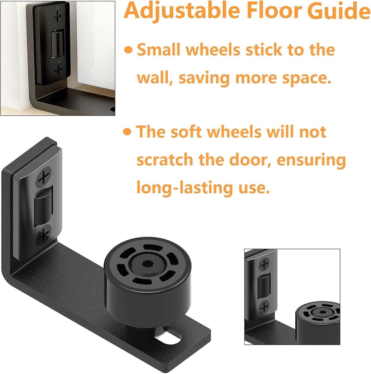 Sliding door floor guide - Adjustable sliding door floor guide - Door guide - Sliding door guide - Floor guide roller - Door bottom Guide - Sliding rails — image 3