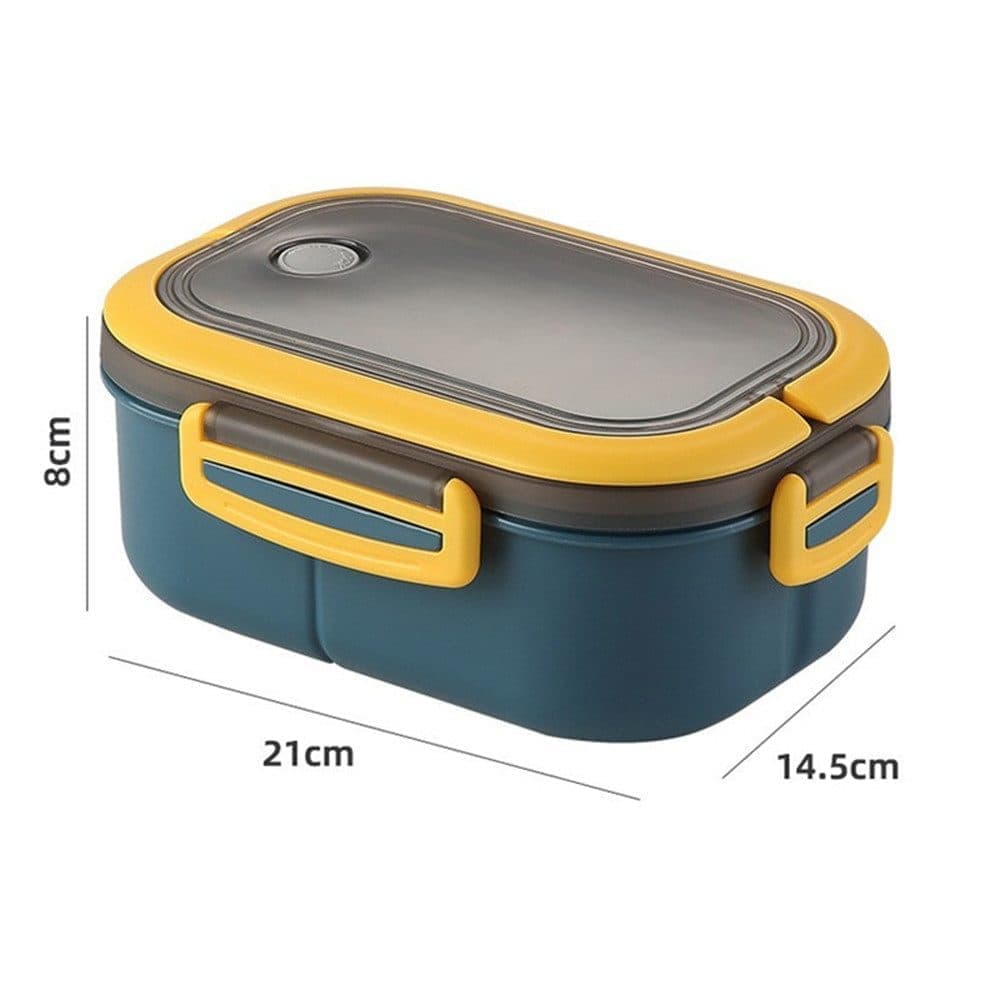 Lunch Box with Compartments for Kids and Adults, Blue, 14.5 × 21 × 8 cm — image 2