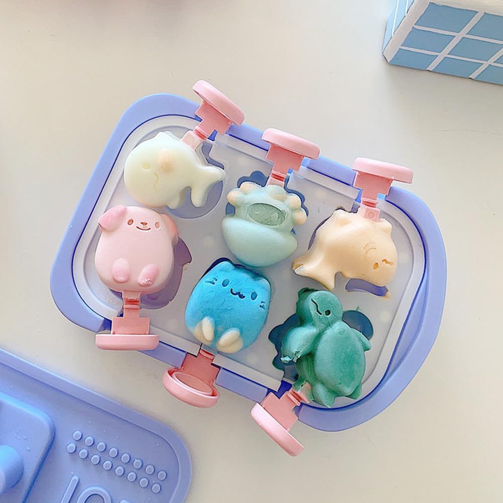 Popsicles Molds Silicone Popsicle Molds Homemade Ice Cream Molds Reusable Popsicle Molds BPA Free (Blue) โ image 3
