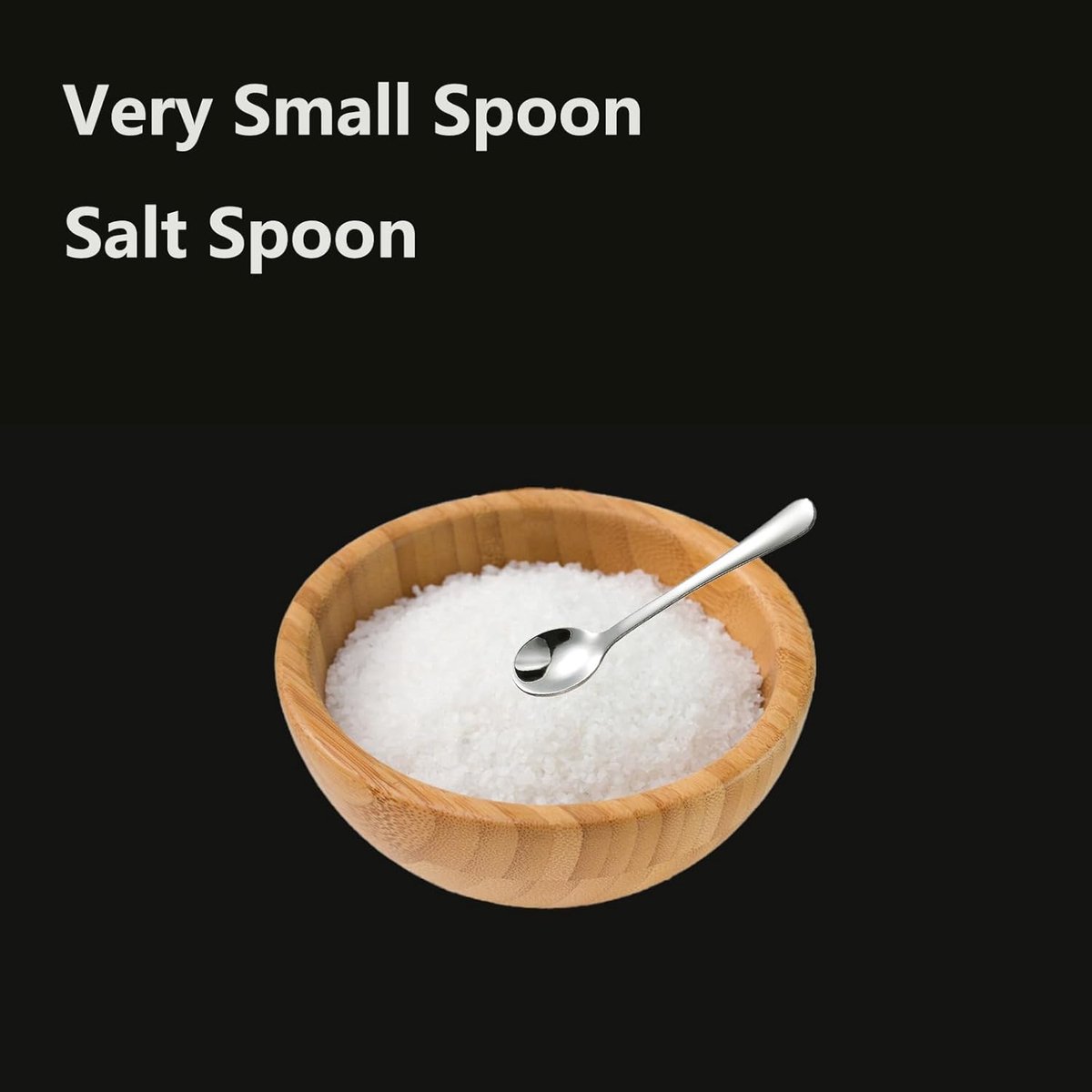 8 Mini Stainless Steel Spice Spoons - 7.3cm - For Salt, Sugar & Honey — image 2