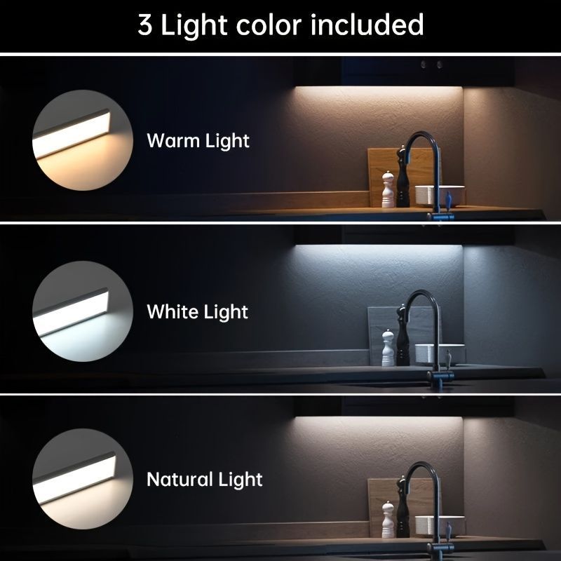 Motion Sensor Night Light LED Night Light Bar Home Lighting Garden Lighting - Silver - Size 40CM — image 3