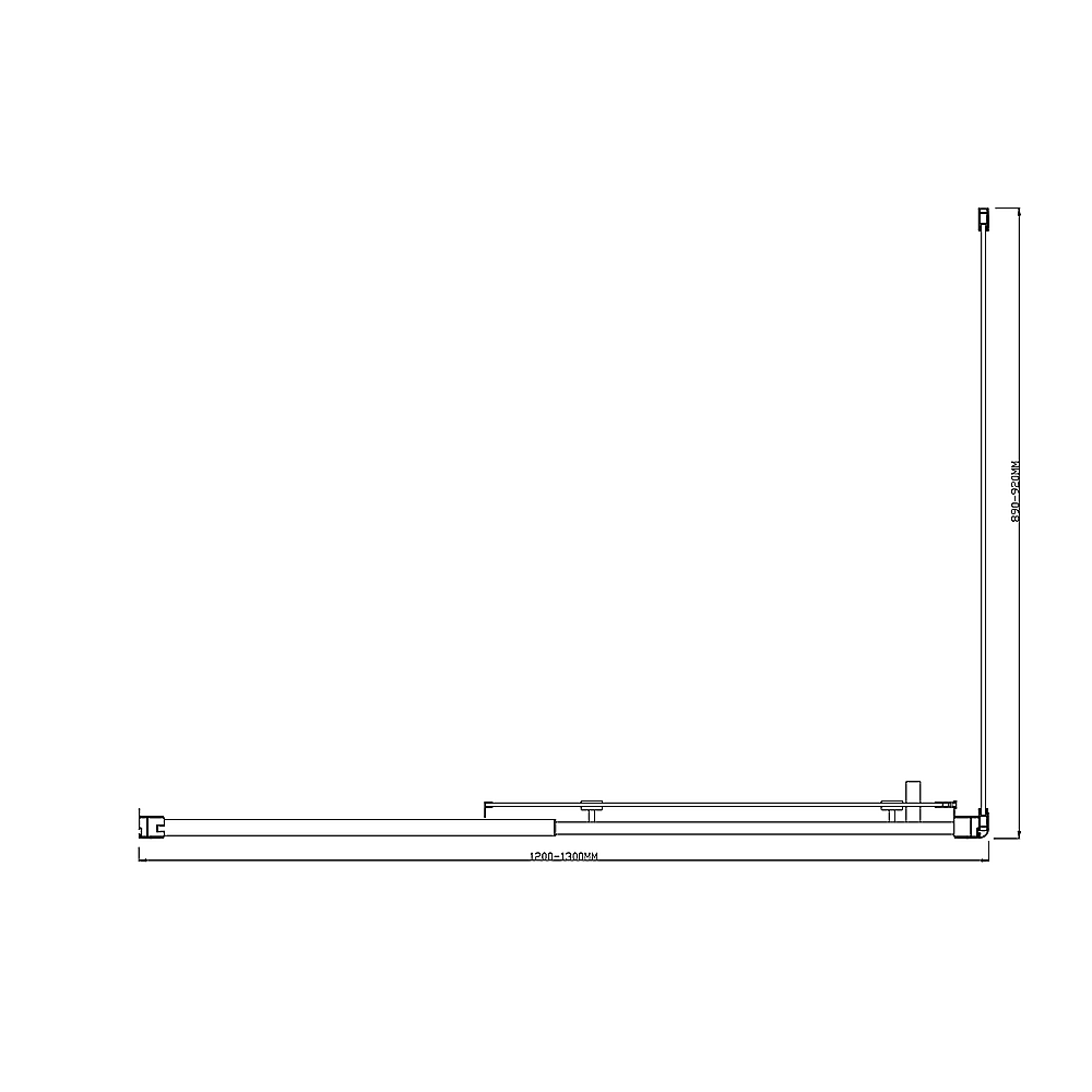 Adjustable 1300x920mm Single Door Corner Sliding Glass Shower Screen in Black โ image 6