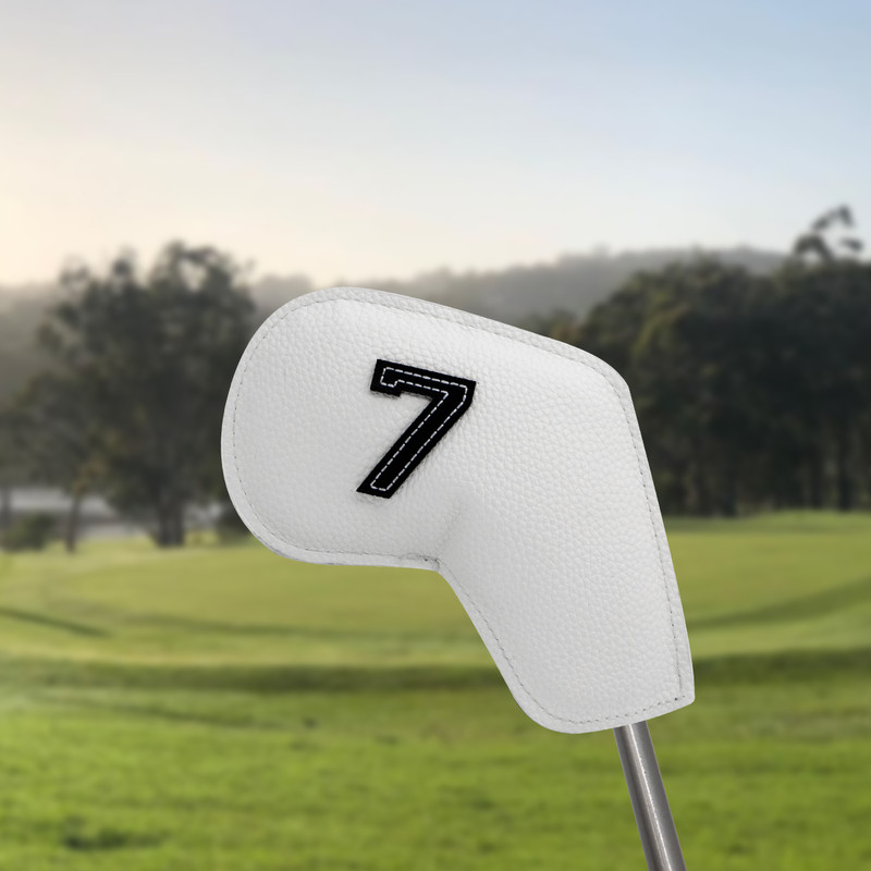 Gray Green Golf Iron Head Covers Set of 10 - Waterproof PU Leather Club Protectors with Embroidered Numbers (3-9, P, A, S) โ image 4