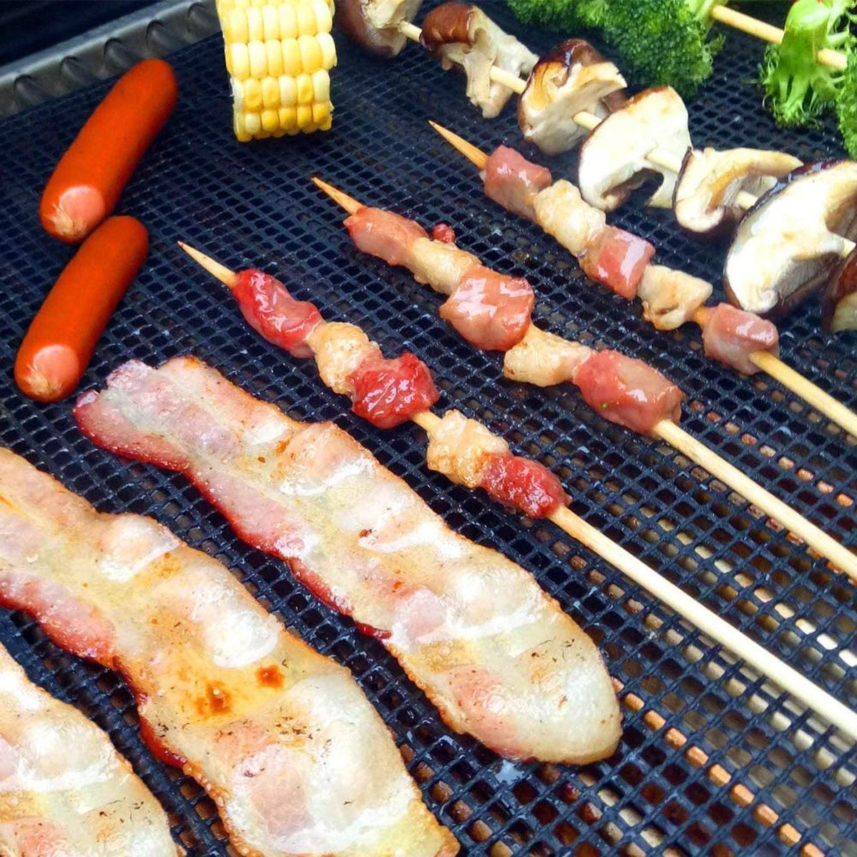 3/6/10PCS Non-Stick BBQ Grill Mat Mesh Liner Cooking Barbecue Sheet Baking Pad - 40 × 30cm-6PCS — image 6