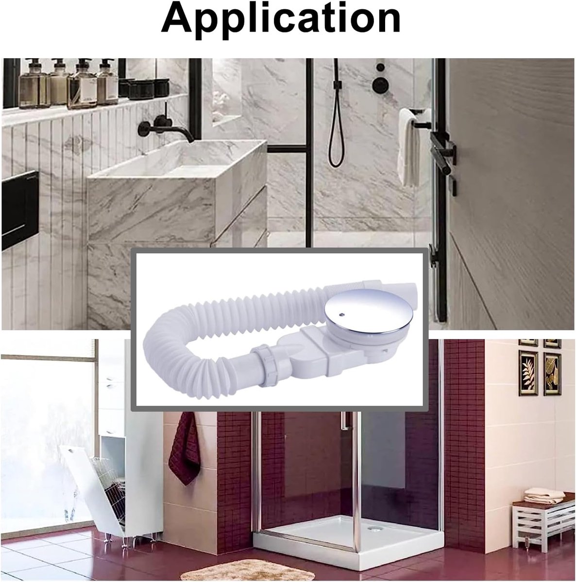 Shower tray siphon - Shower tray drains - Flat shower tray - Extra flat shower tray siphon - Drain set - Shower tray siphon flat - For flat shower trays — image 5