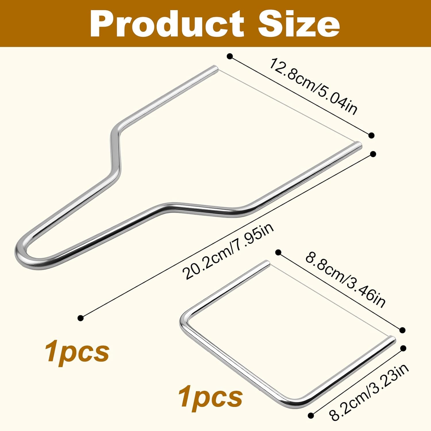 2-Pack Stainless Steel Wire Cheese Slicer - 2 Sizes Hand Held Cheese Butter Block Cutter for Cheddar, Gruyere, Raclette, Mozzarella - Easy And Fast Cutting