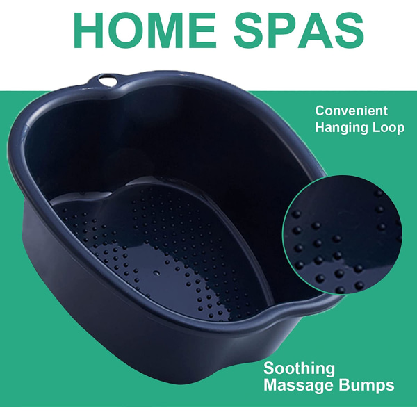 Large Foot Bath Bowl Thickened Solid Plastic Foot Basin Soaking Basin Foot Bath Foot Therapy Healthy Detoxification Relaxation (Black) black — image 2