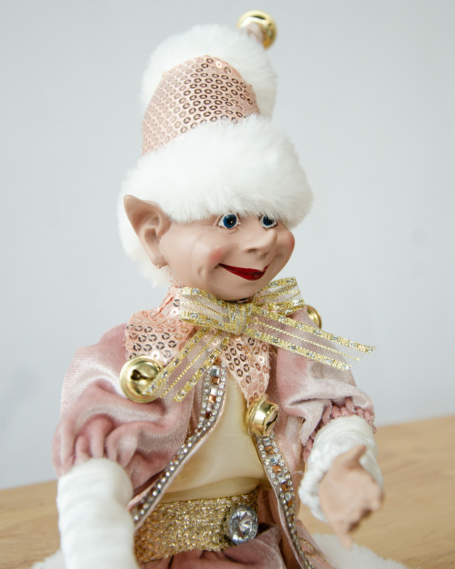 LUXURY CHRISTMAS ELF PINK GOLD 51CM — image 2