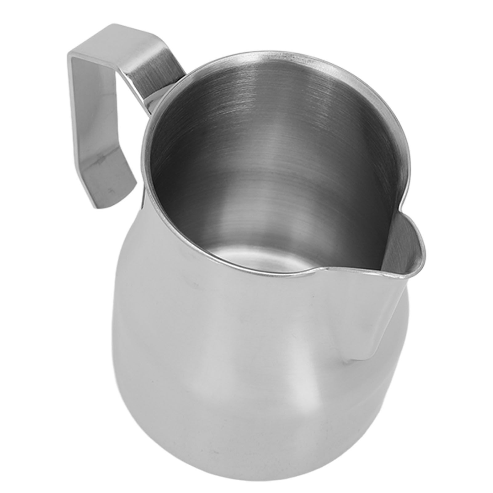Milk Frothing Pitcher Coffee Steaming Pitcher 304 Stainless Steel Coffee Milk Cup Milk Frother Cup Olecranon Type Outlet Silver 350ML โ image 6