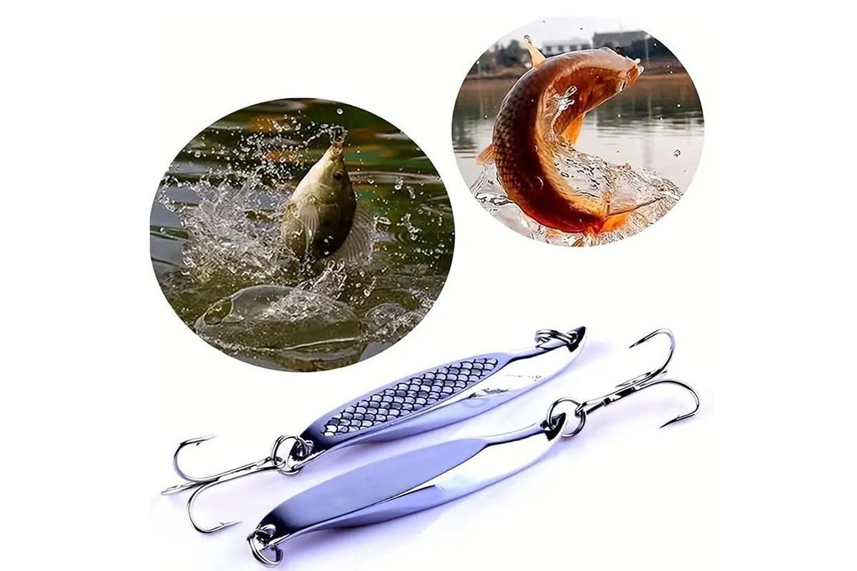 Fishing Lure Metal Slugs Slice Spoon Spinner Baits Tackle Mackerel Tailor Lures โ image 4