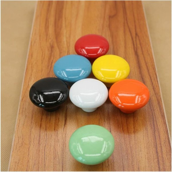 Round porcelain knobs, furniture knobs, drawer knobs, cabinet knobs, ceramic handles, interior accessories, vintage spring drawer, dresser drawers — image 4
