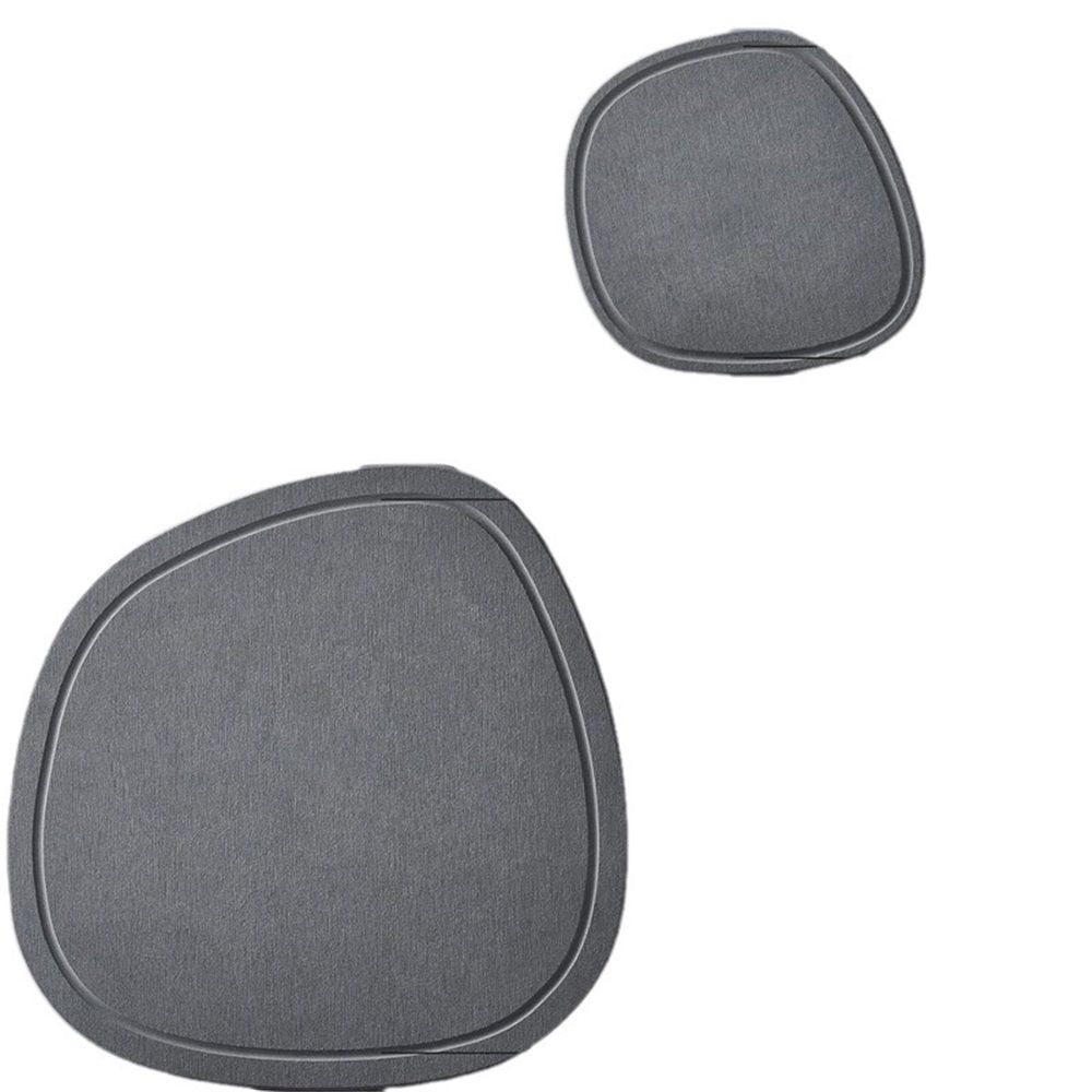 Diatomaceous Earth Plant Saucer for Indoor, 2 Pack Irregular 6.7 Inch 12 Inch, Instant Dry Pot Saucer, Plant Drip & Drainage Tray for Indoor, Stone Gray โ image 2