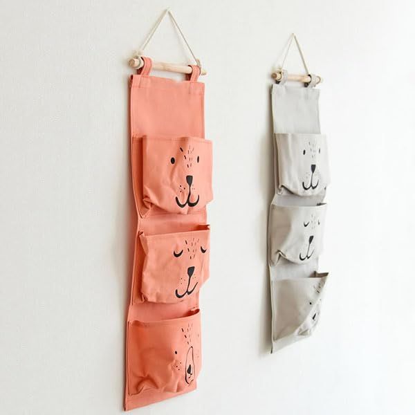 3Pcs Wall Hanging Storage Bag Organizer for Bedroom Aesthetic – Waterproof Over The Door Closet Organizer with Remote — image 2