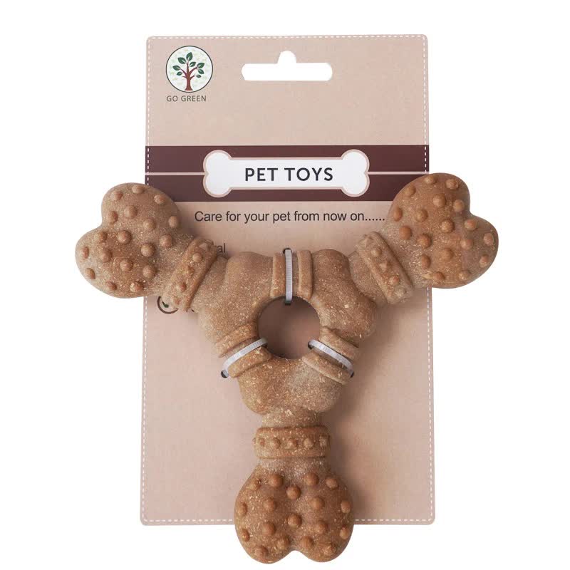 Trigeminal bone Durable Dog Chew Toy for Dental Health - Tough, Non-Toxic Teething Bone for Small & Medium Dogs