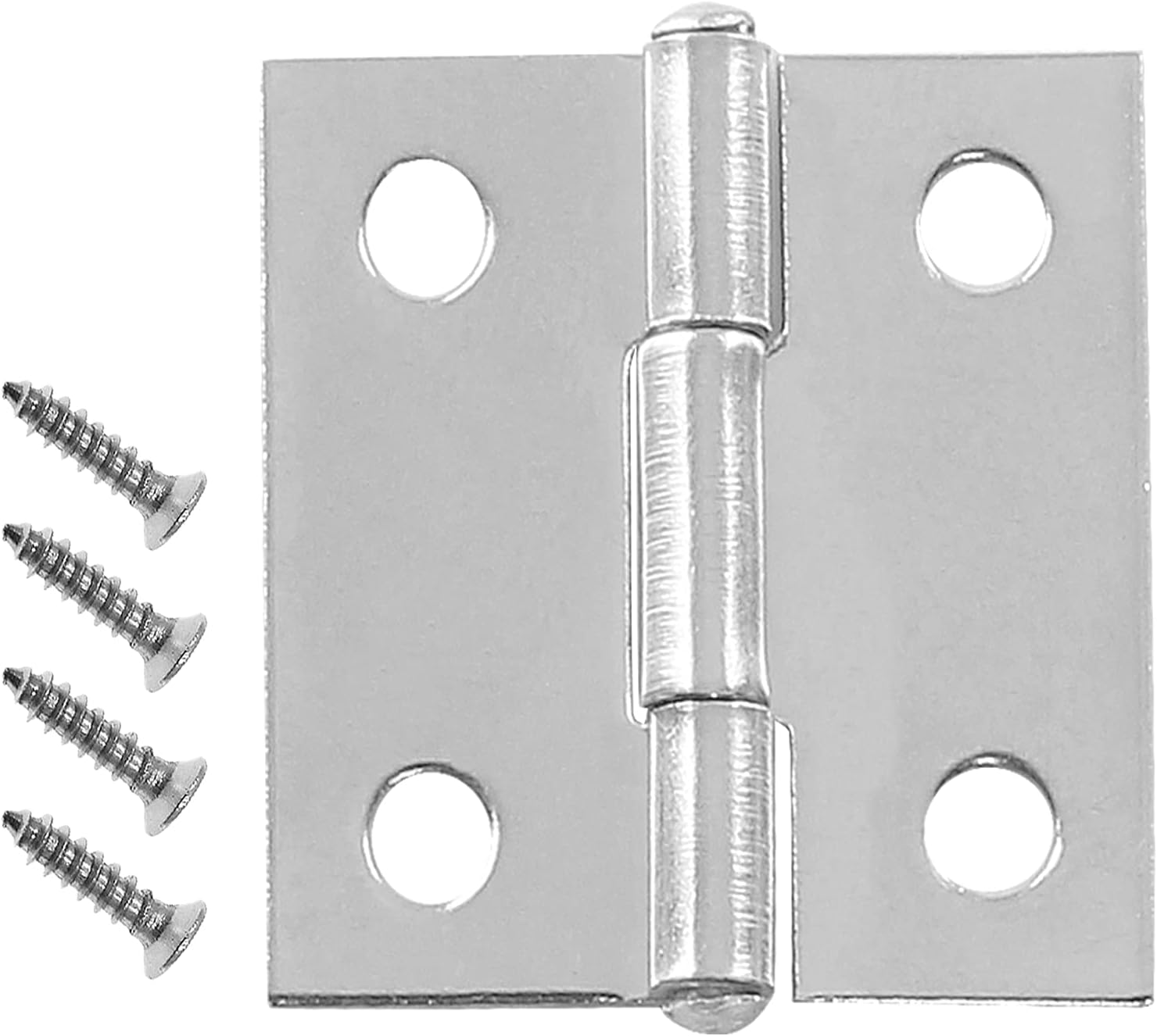 Biaungdo 10 Pack 1 Inch Butt Hinge, Stainless Steel Folding Butt Hinges, Cabinet Mini Hinges Small Box Hinges Door Hinge Rectangle — image 4