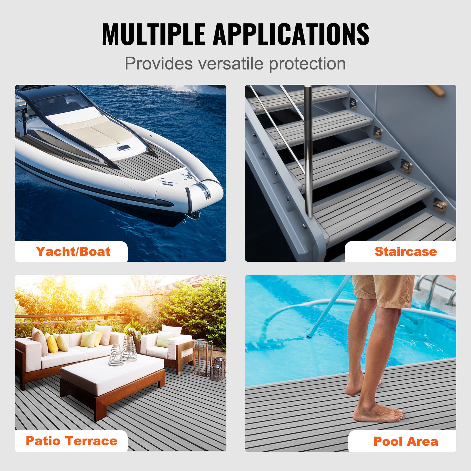 Boat Flooring, EVA Foam Boat Decking 94.5" x 35.4", Non-Slip Self-Adhesive Flooring, 23.2 sq.ft Marine Carpet for Boats, Yacht, Pontoon, Kayak Decking โ image 6