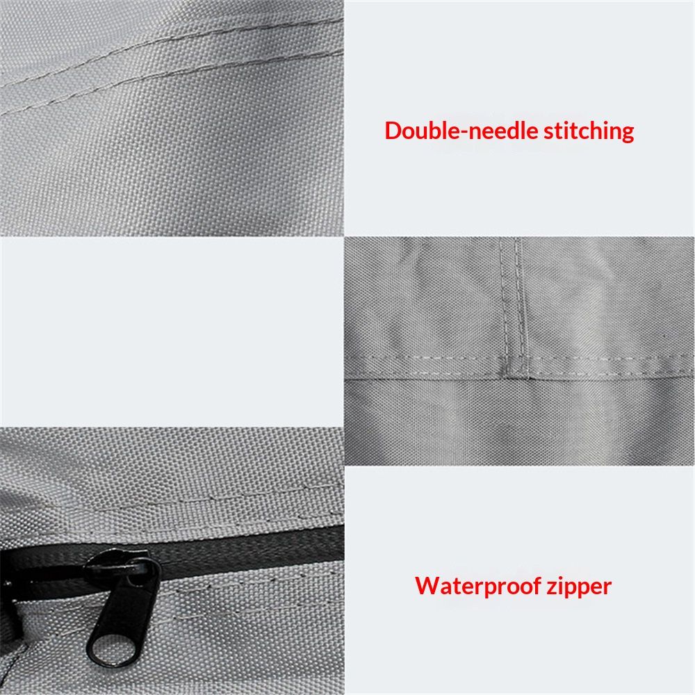 UPF 50+ Kayak Cover, Dustproof Canoe Cover for Outdoor Storage, 420D Waterproof Kayak Cover for Fishing Boat, Gray (Silver, 10ft) — image 5