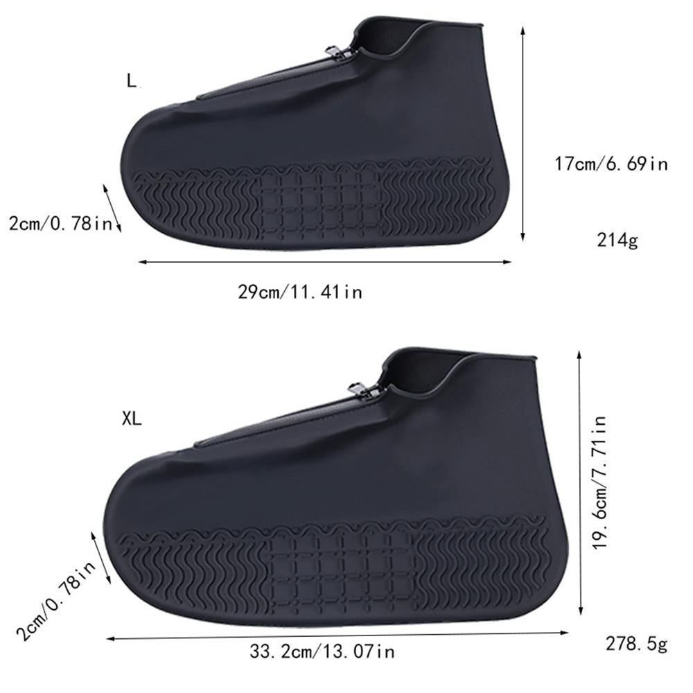 Waterproof Silicone Shoe Covers Reusable Overshoes - Green - S β image 3