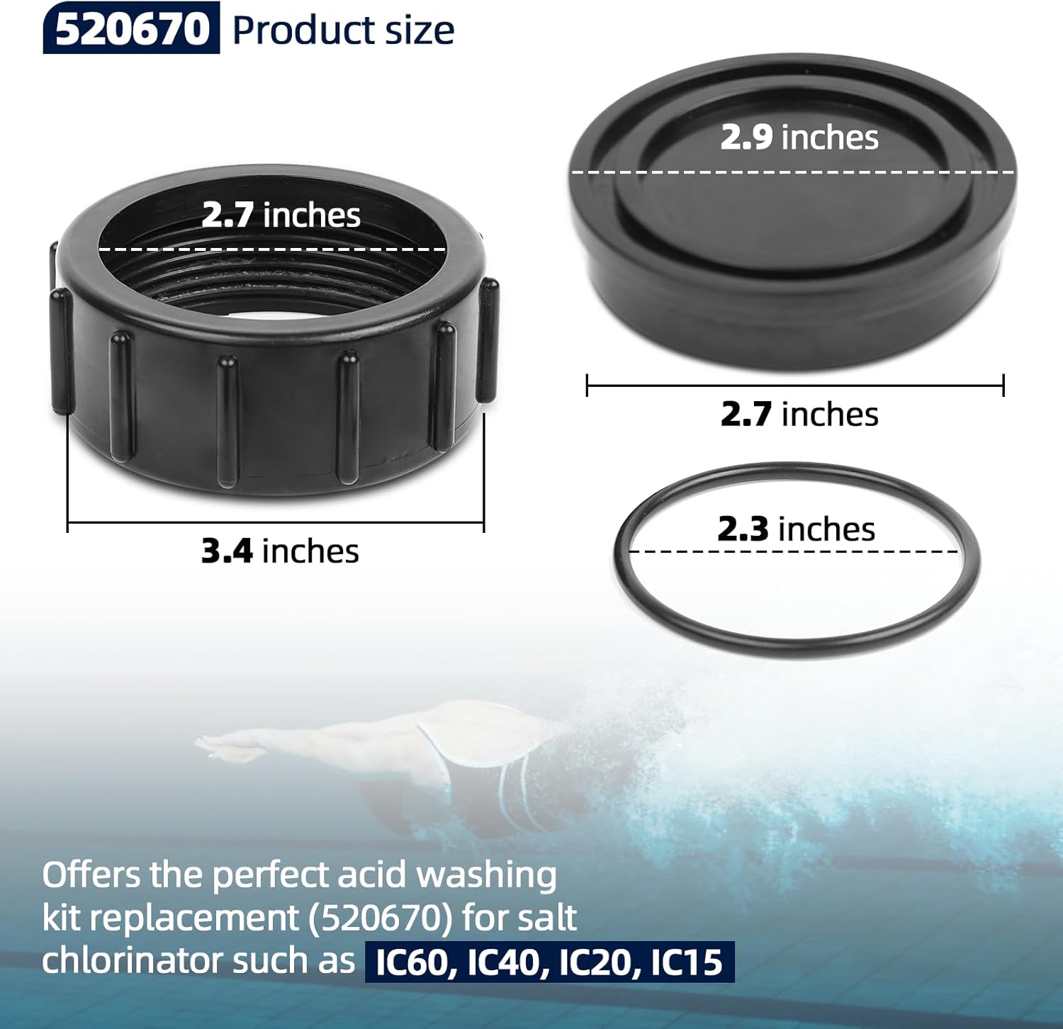 Chlorinator Lid Cover and 520670 The Exact Acid Washing Kit Replacement โ image 3