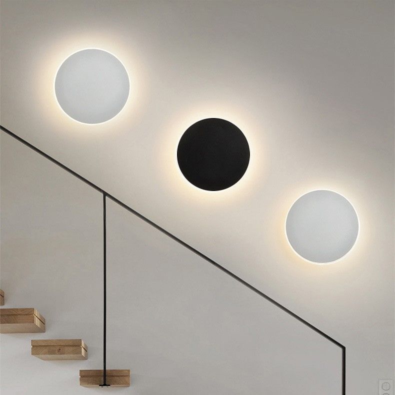 30CM White Regular Eclipse LED Wall Light Stepless Dimming — image 2