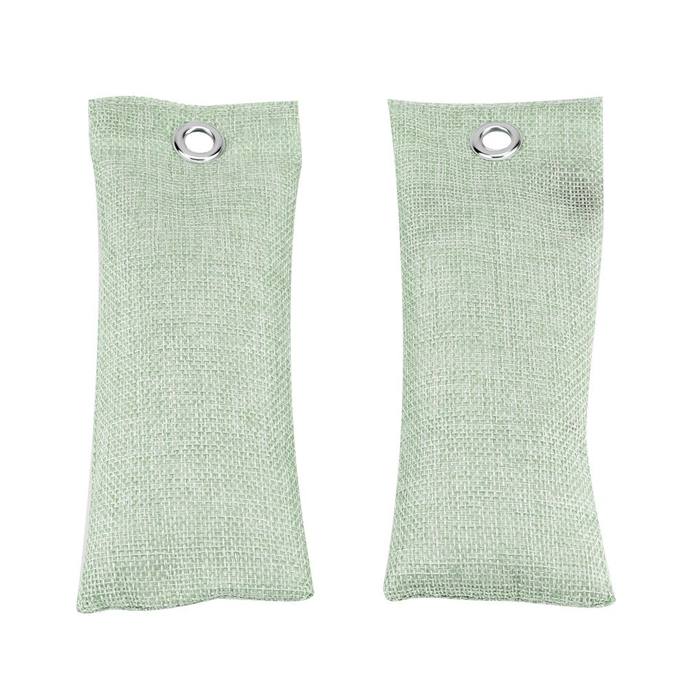 2Bags Bamboo Charcoal Home Car Air Purifier Activated Carbon Shoes Deodorant Bag(Light Green)
