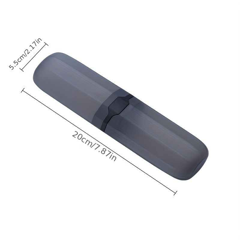 1pc Multifunctional Portable Travel Toothbrush Storage Box, Lightweight Gargle Cup & Toothpaste Holder for Travel, Home, Business & Camping White — image 5