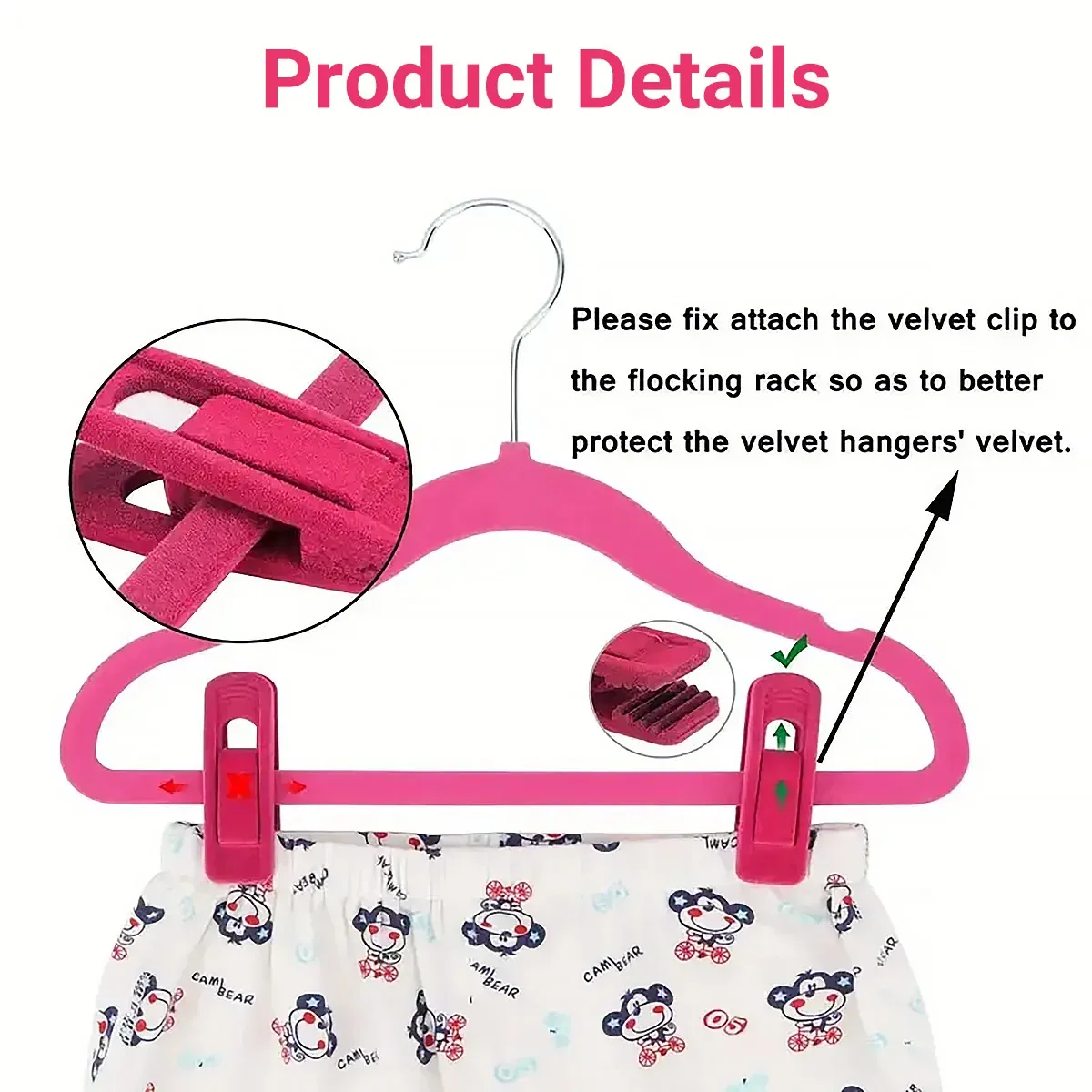 Clothes Drying Clips 20 Pack Velvet Flocking Trouser Pegs Hanger Grip Clamp Set - Grey — image 5