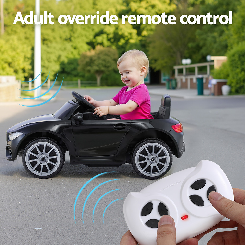 Kids Electric Ride On Car Licensed Outdoor Toys Cars Music Remote Black โ image 6