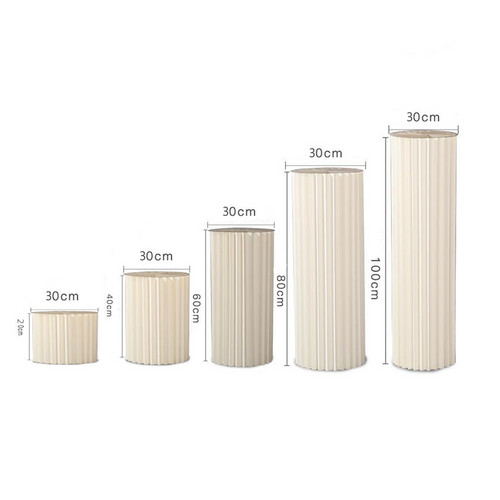5 Hard Carboard Display Stand Round Plinth Cylinder Pedestal Wedding Flower — image 3
