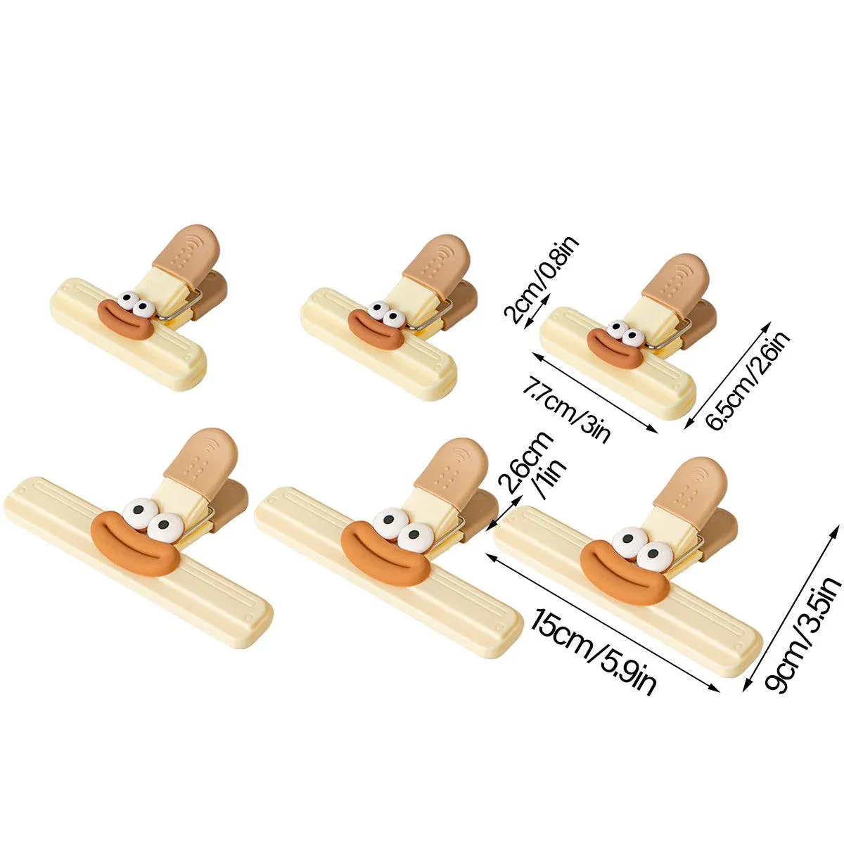 6pcs Plastic Clip Seal Food Snack Clip Sealer Bag Clips for Kitchen Storage — image 3