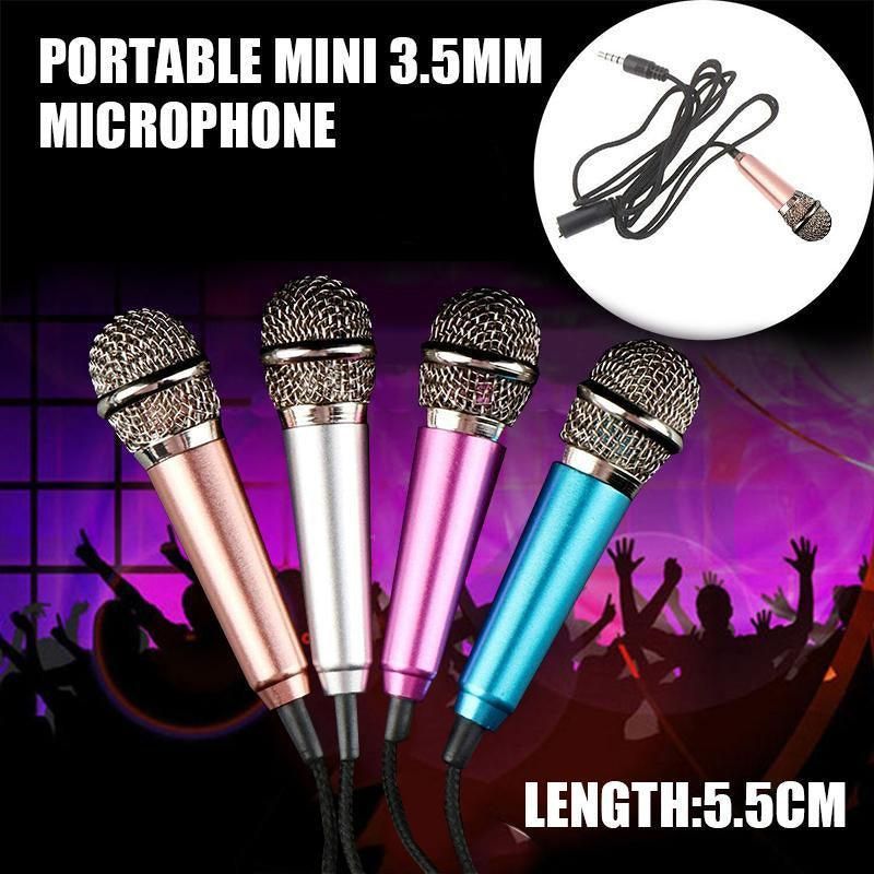 Mini Microphone Portable Vocal Instrument Mic for Mobile Phone Laptop Notebook - Silver โ image 2