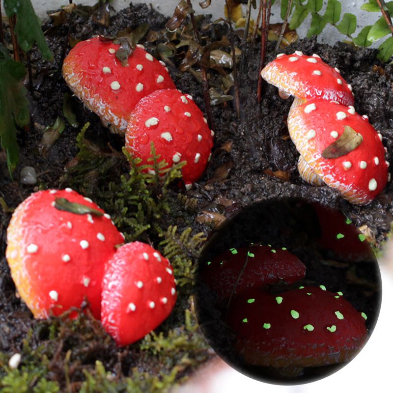 Set of 3 Mushroom Decor Decorations for Garden Yard, Mushroom Tree Decorations Outdoor, Mushroom Statue Figurines, Fairy Garden Decor Accessories - Tree — image 5