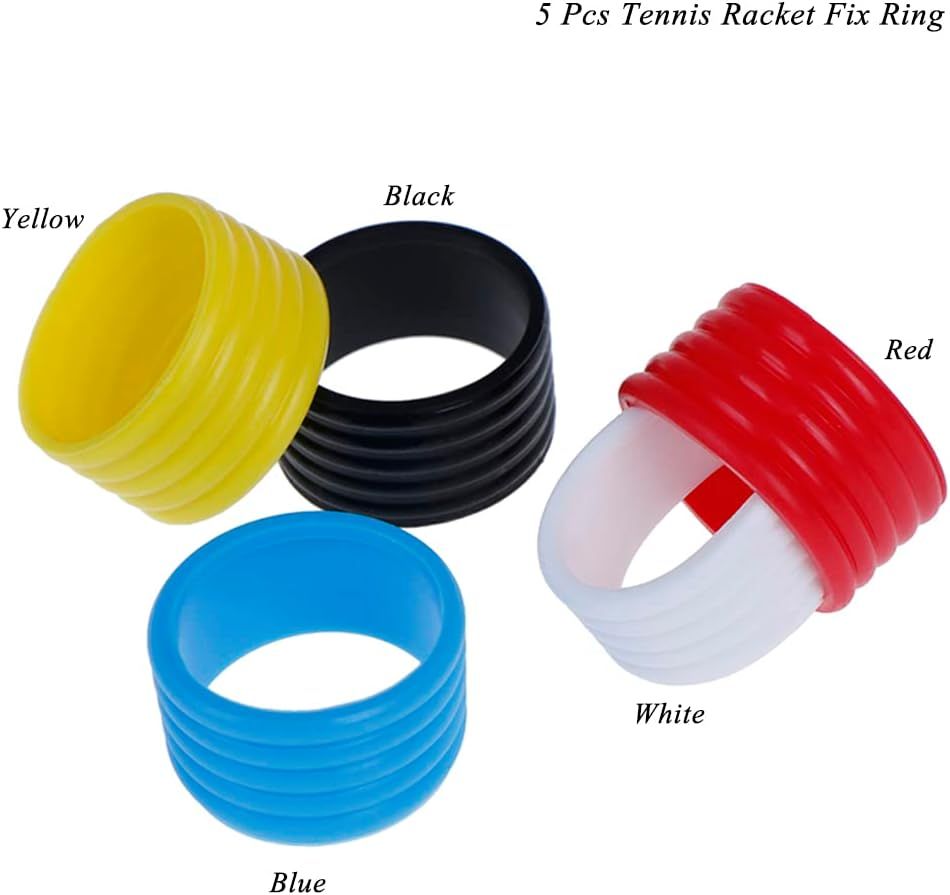 5 Pcs Tennis Racket Handle Elastic Rubber Ring, Racket Fixed Ring, Suitable for Tennis Racket, Badminton Racket, Squash Racket โ image 4