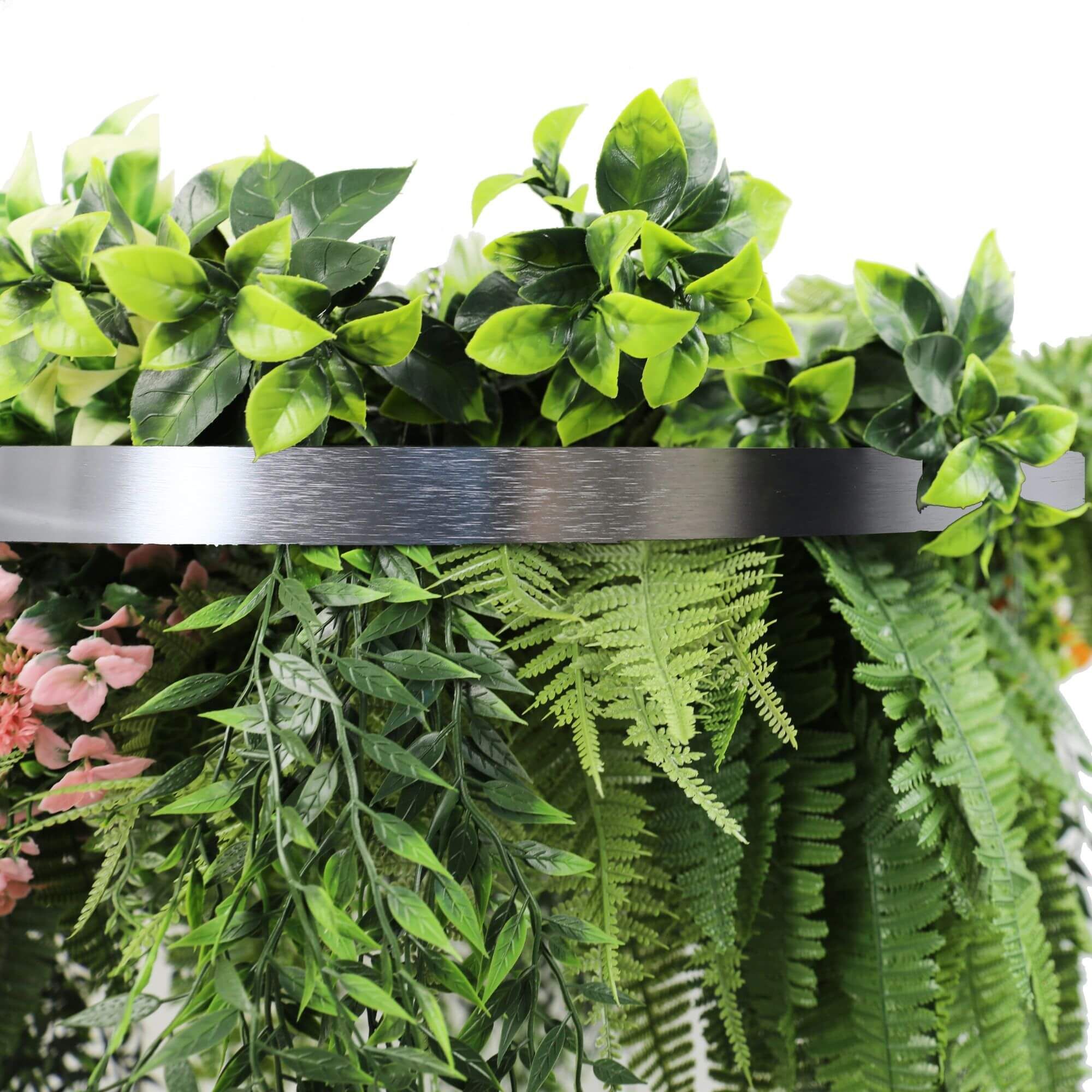 Silver Artificial Hanging Green Wall Disc 60cm UV Resistant — image 3