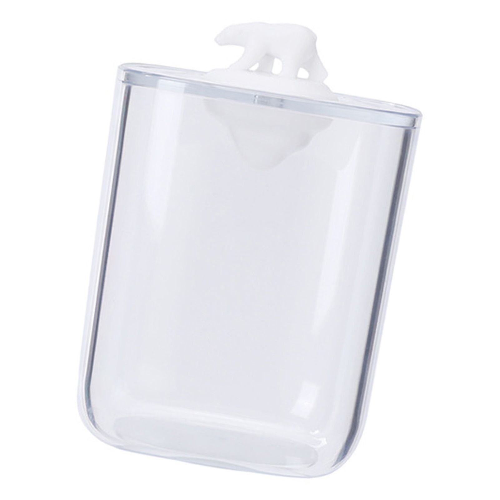 Bathroom Containers Multifunction Transparent Cotton Swabs Storage Canister with Lid for Home White Bear — image 5