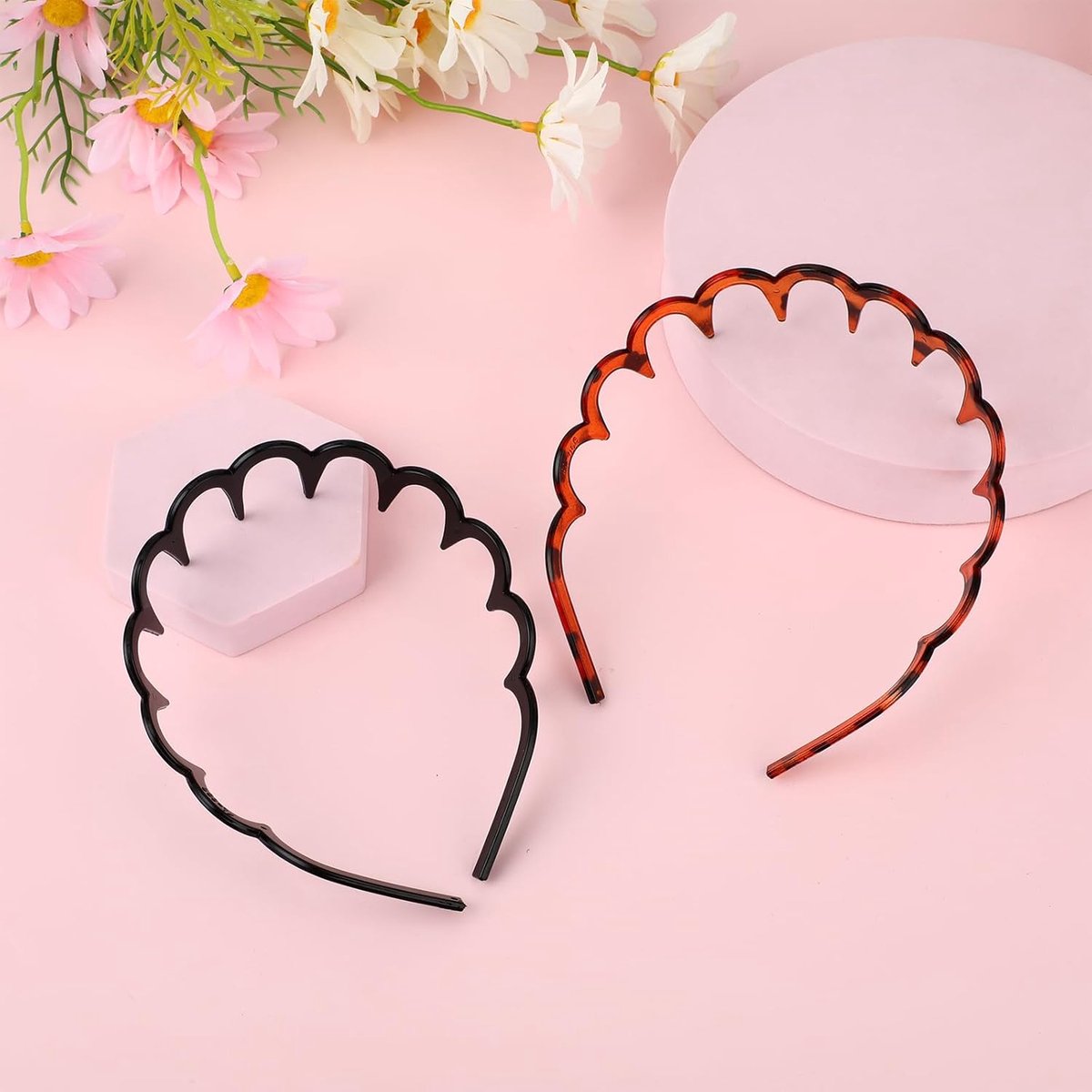 5 Pieces Women's Headbands - Zig Zag - Headband - Plastic - Women - Ladies - Teens - Girls - Lightweight - Running - Athletic - Gym - Dance - Yoga - Headband — image 4