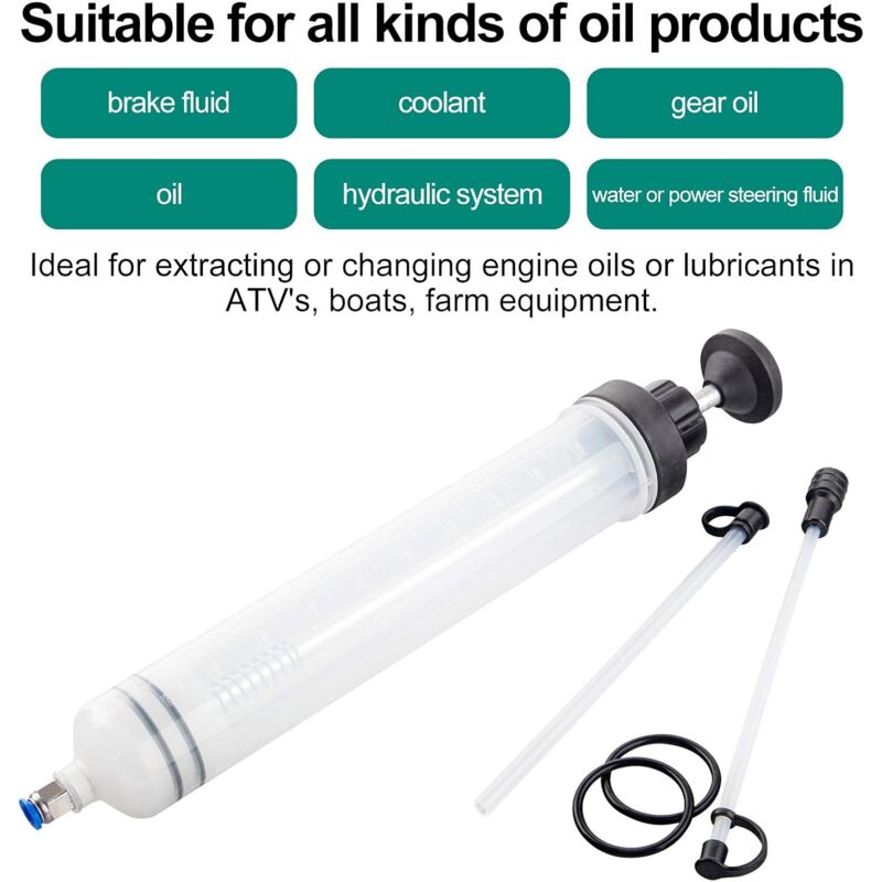 Oil Syringe 500Ml Oil Suction Syringe-Transfer Pump,Brake Fluid Syringe With Extension Tube-Drain Syringe Hand Pump — image 4