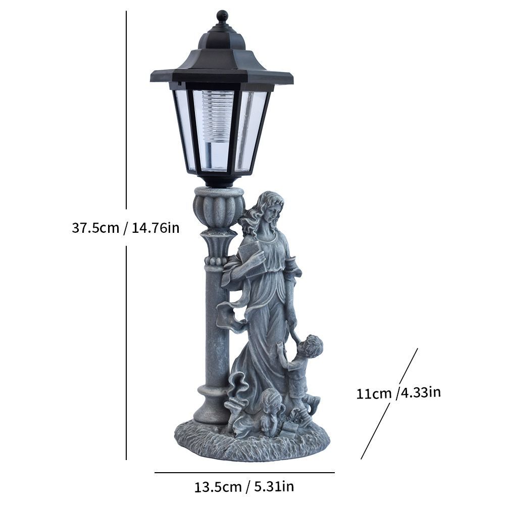 Resin Hummingbird Solar Lamp Outdoor Garden Sculpture Couple Hummingbird - Multi-color - Size 23 — image 5