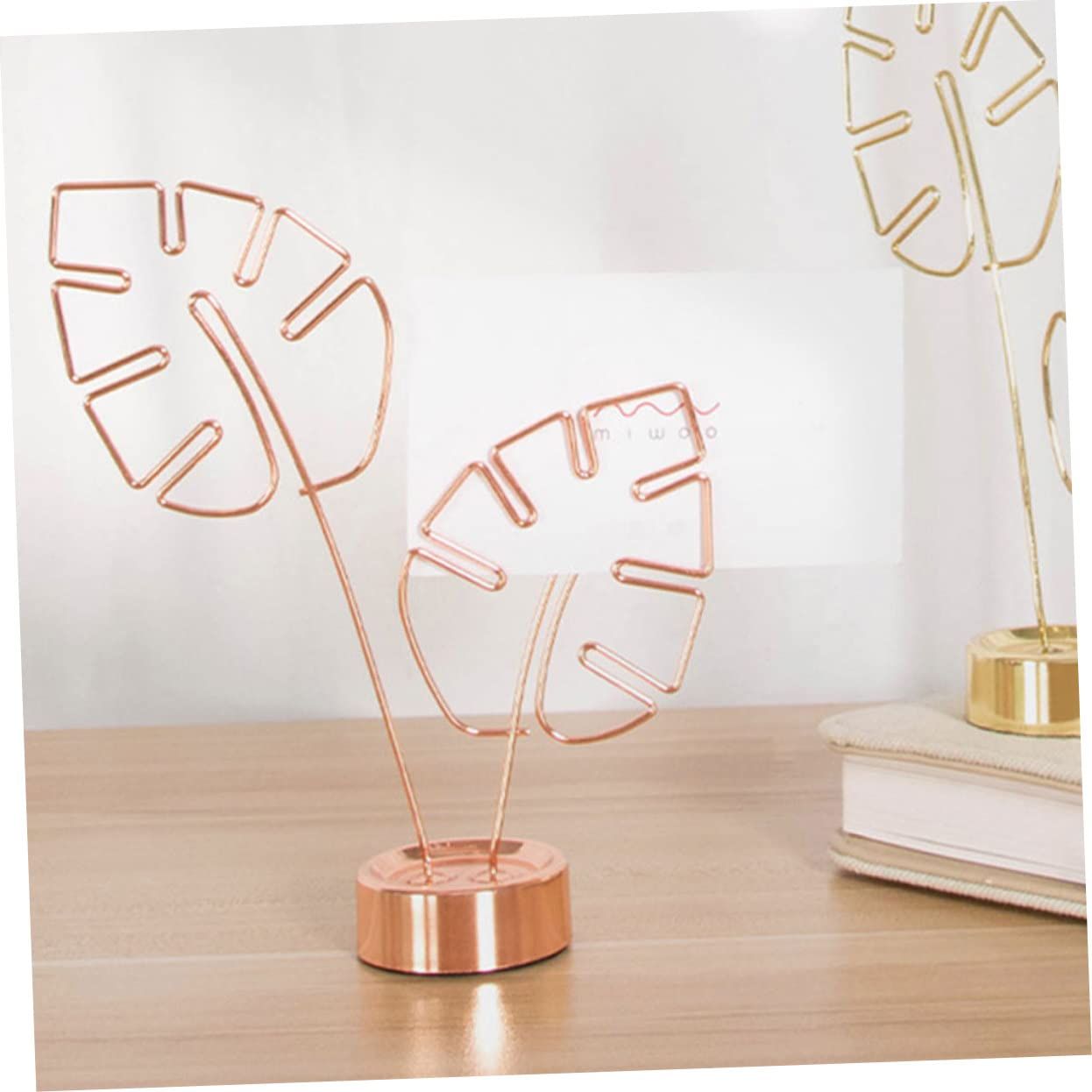 Palm Leaves Picture Holder Card Photo Clips Holder Desk Stand for Memo Paper Note Photo Wedding Card Display Memo Stand Clamp โ image 5