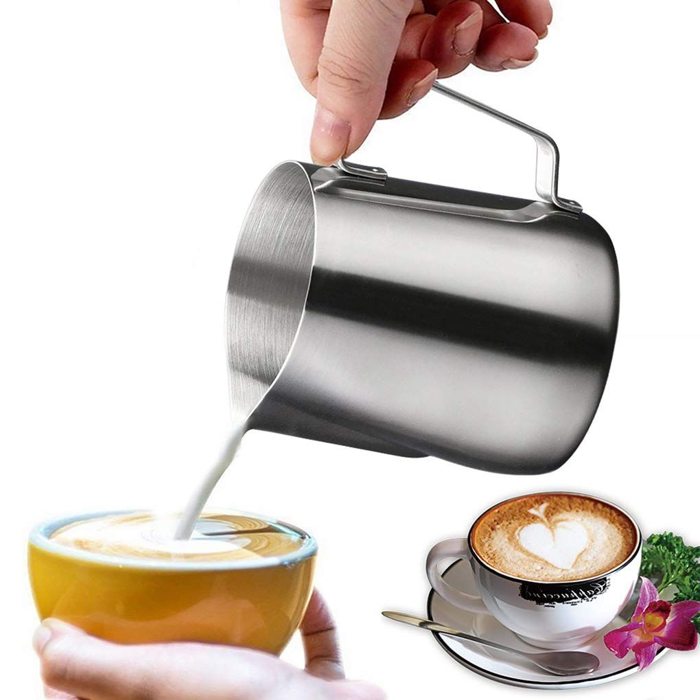 Stainless Steel Milk Pitcher 450 mlFrothing Jug Cup for Espresso Coffee Milk Frothers Latte Art easy to clean — image 5