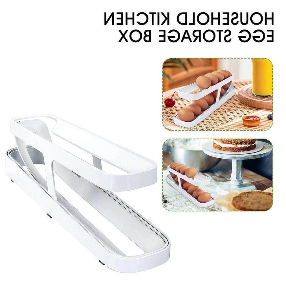 Egg Dispenser, Space-Saving Rolling Eggs Dispenser and Organizer for Refrigerator Storage plastic that’s durable and easy to clean — image 4
