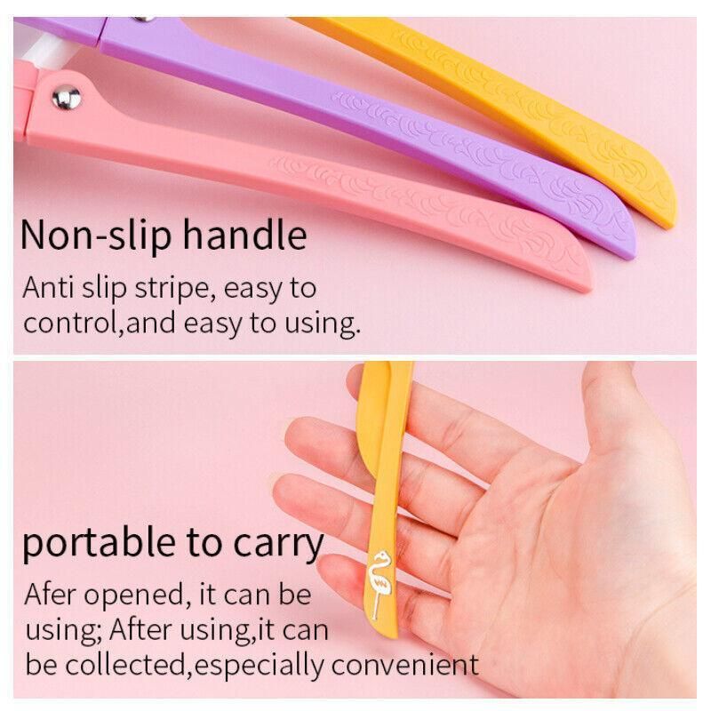 3PCS Folding Eyebrow Razor Facial Hair Trimmer for Women with Protective Guard — image 5