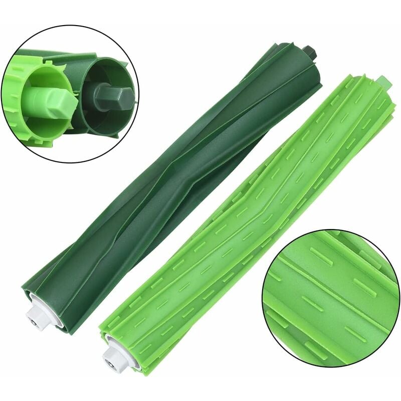 Package Multi-Surface Rubber Brushes Vacuum Cleaner Accessories for iRobot Roomba E5 E6 i7 plus i8 i8+ i6 i6+ i4 and Other Vacuum Cleaner Series — image 2