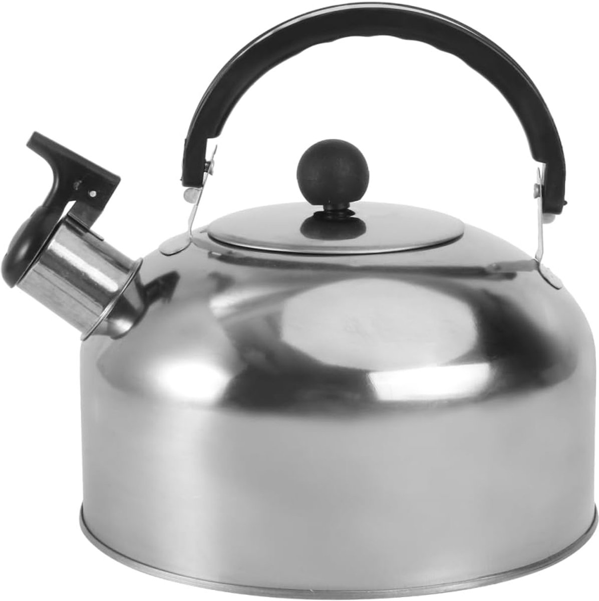 Whistling kettle - Food-grade stainless steel - Boils water quickly - 2-liter coffee maker - With insulated handle - Suitable for camping
