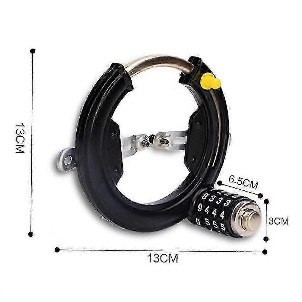 Bicycle Steel Horseshoe Lock Security Password 4 Digit Lock Anti-Theft Combination Number Code Safety Bike Bicycle Accessories — image 3