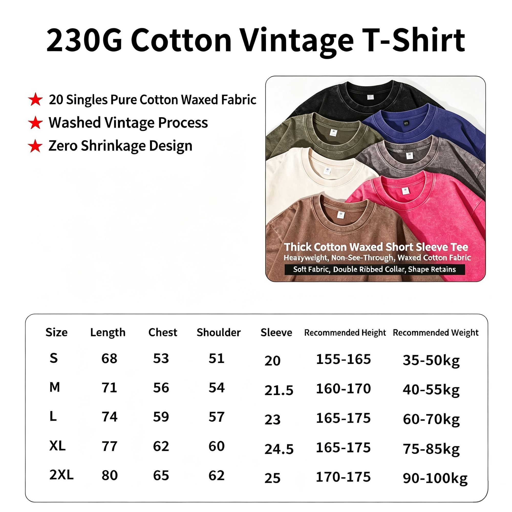 Three Pack Retro Pre‑Washed Cotton Tee Set Unisex Casual Outfit Practical Christmas Present Black Dark Grey Army Green Size M — image 2