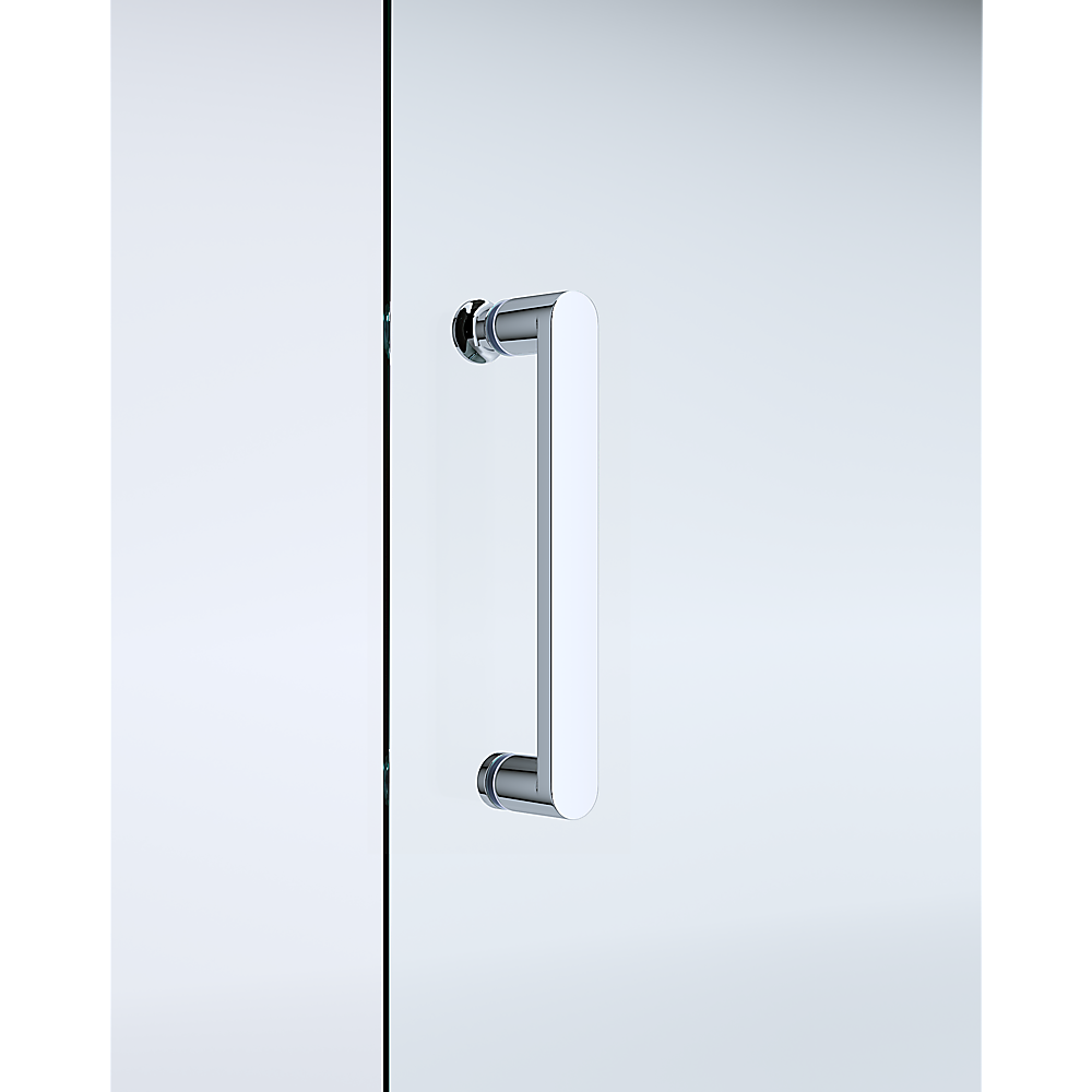 140-150cm Adjustable Wall to Wall Sliding Glass Shower Door in Chrome โ image 2