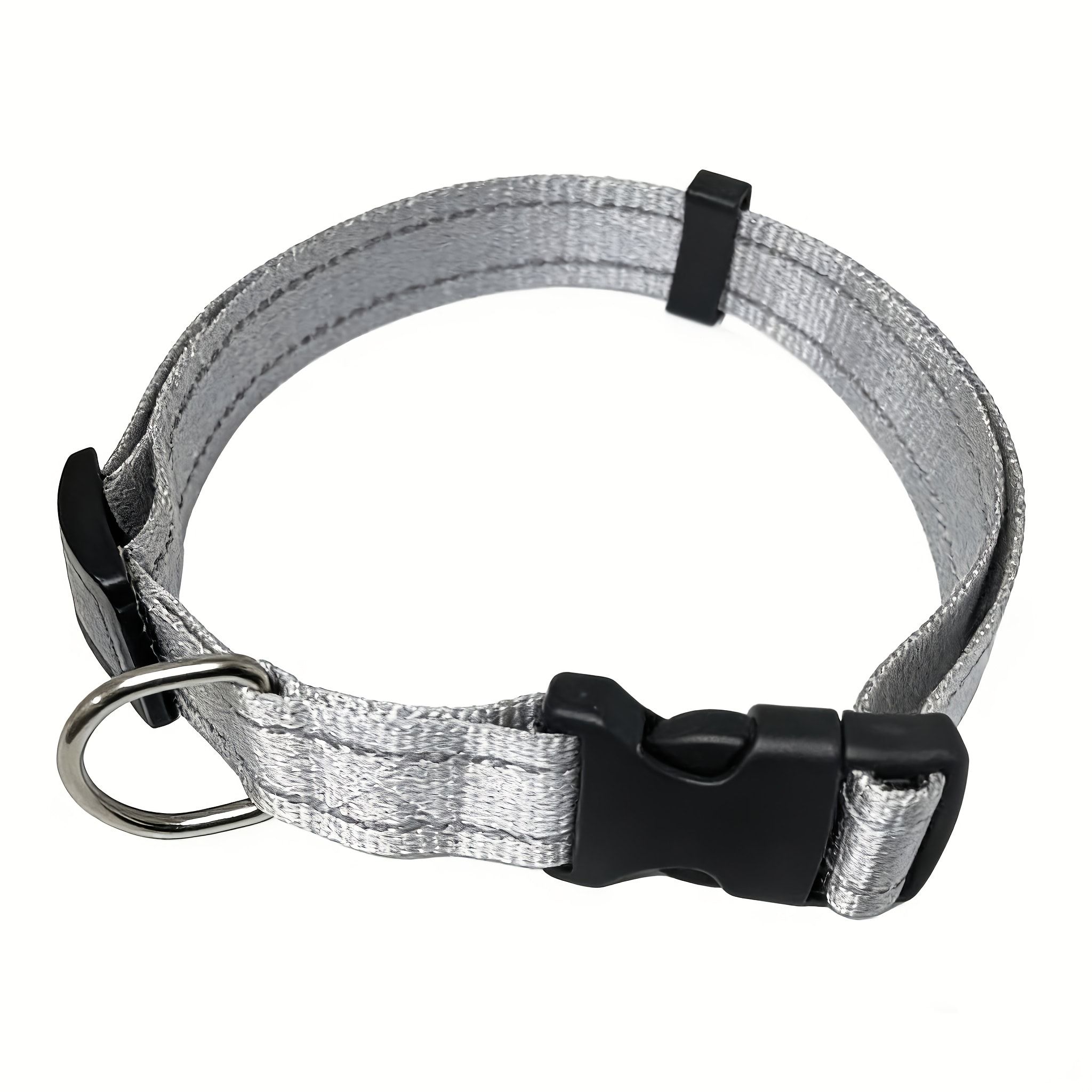 Reflective Dog Collar with Adjustable Nylon Webbing β Safe & Visible Pet Gear for Walks, Outdoor Adventures, and Nighttime Visibility (S, Red)
